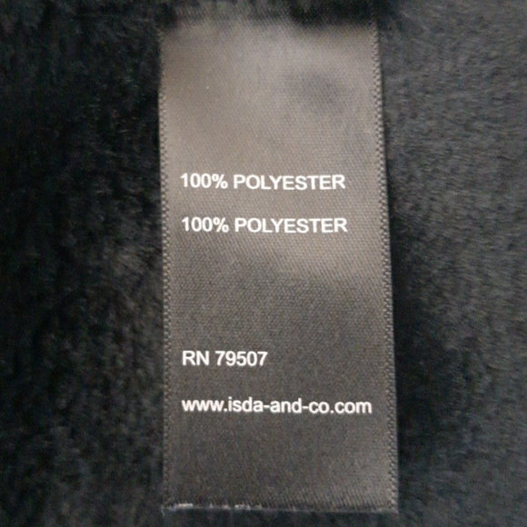 ISDA & CO. Faux fur shearling black coat size s - Picture 11 of 13